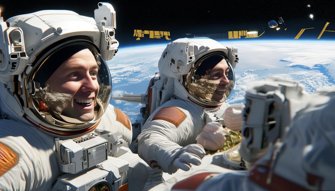 国际空间站馋哭?宇宙级吃播真香到太空了?